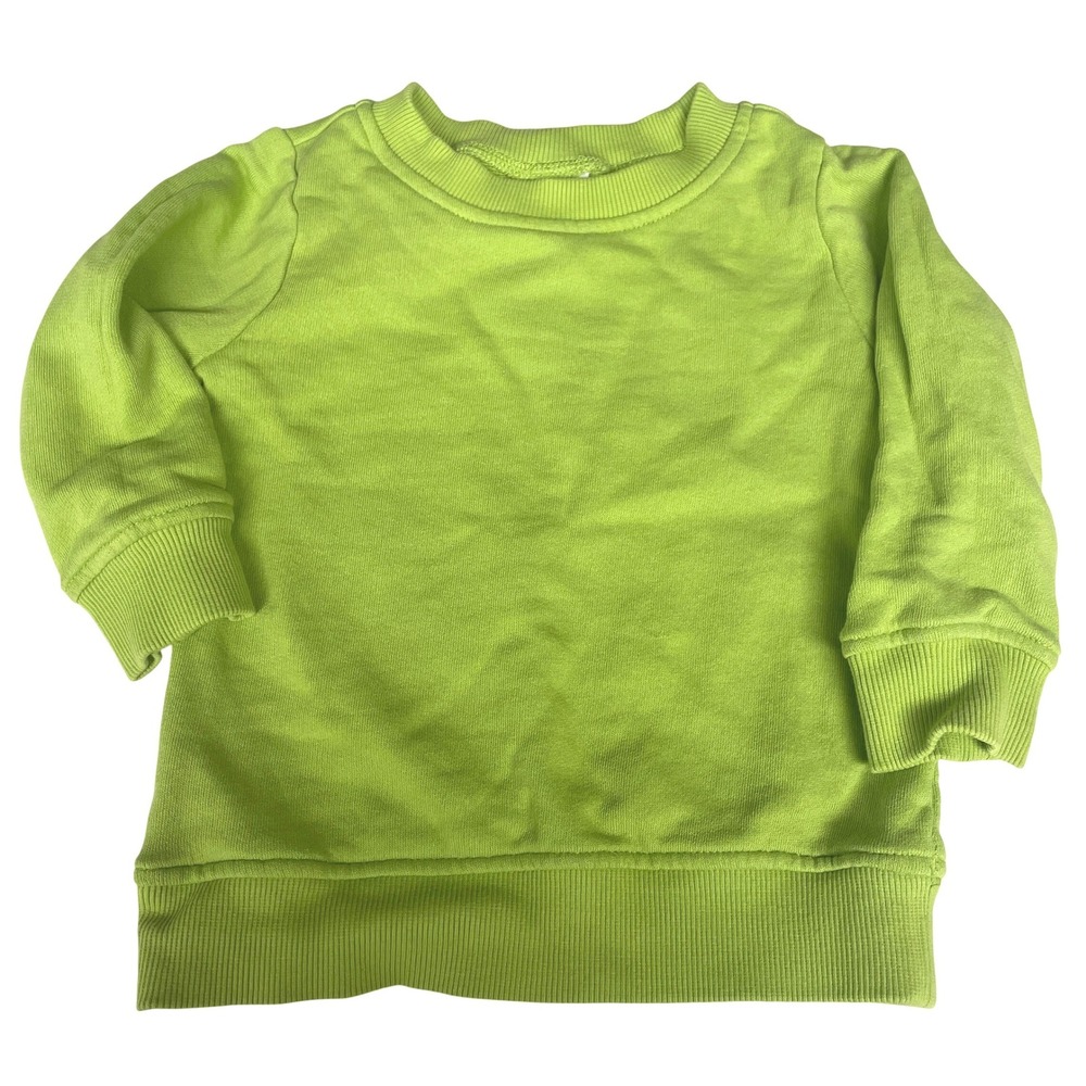 Moon and Back by Hanna Andersson Lime Green Organic Cotton Sweatshirt Kids 2T‎